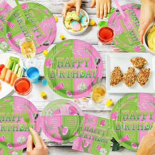 Pink-Green School Birthday Party Decorations Set - Serves 24 - Princess & Witch Theme