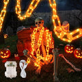 Halloween Chain String Lights - Orange 175 LED Battery & USB Powered, Waterproof 13.7FT