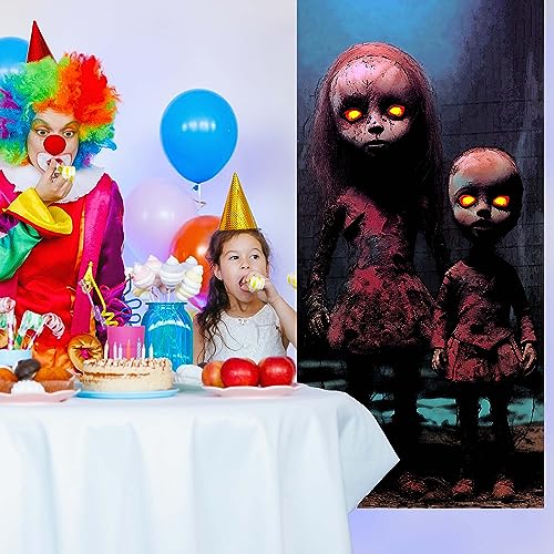 Halloween Horror Banner Backdrop - Creepy Trick or Treat Decor for Parties
