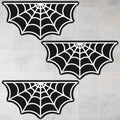 Halloween Bath Mat Set 3 Pieces Spider Web Non Slip Bathroom Rugs