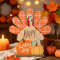 Zcaukya Thanksgiving Wooden Turkey Centerpiece - Style 3 Fall Decor