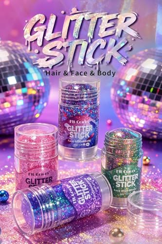 Chameleon Purple Body Glitter Stick - Holographic Festival Face & Body Makeup