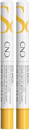 CND SolarOil Cuticle Oil,Natural Blend Of Jojoba,Vitamin E,Rice Bran and Sweet Almond Oils,Moisturizes and Conditions Skin,0.08 oz,(Pack of 2)