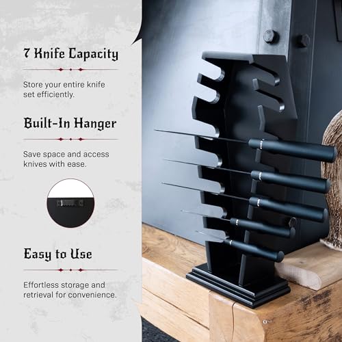 Gothic Coffin Knife Holder with 14 Magnets - Halloween Kitchen Decor