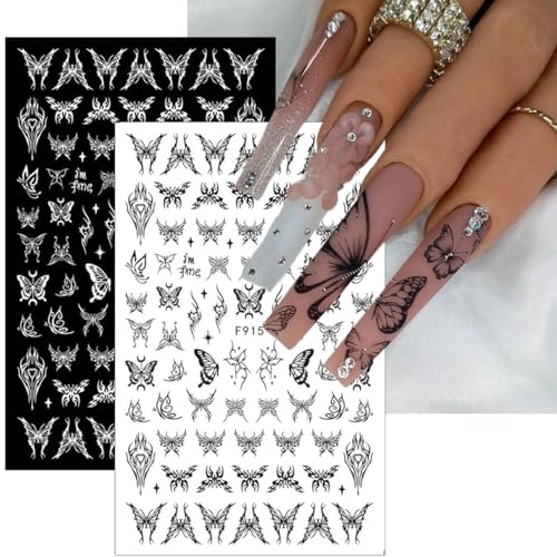 Multicolor Gothic Nail Stickers 3D Self-Adhesive Halloween Nail Art Decals