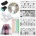 Nail Stamping Kit 4pc Heart Lace Plate & Dotting Tools - Style B