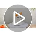 White Ceramic Ghost Utensil Holder - Halloween Kitchen Decor & Organizer - Ghost Bow Variation