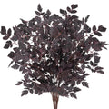 Fall Floral Stems - Deep Purple Artificial Cimicifuga Foliage for Halloween & Thanksgiving Decor - 30 Inch, 2 Pack