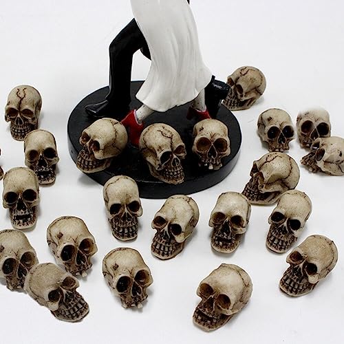 20PCS Miniature Skull Figurines Halloween Skeleton Decorations