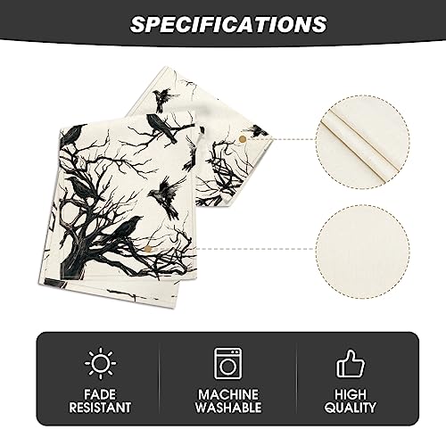 Halloween Table Runner 13x120 Inch Beige Spun Polyester Party Decor