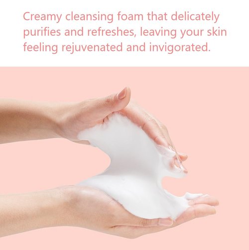 Kwailnara Peach Milk Facial Cleanser (4.06 Fl Oz) – Korean Face Wash for Clear & Glowing Skin | Milk Protein, Royal Jelly & Vitamin-Rich Peach Extract | Creamy Whipped Foam