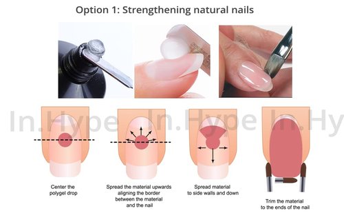 IN.Hype AcryGel/Acrylic Nail Extension Builder Gel Poly Nail Gel (Clear)