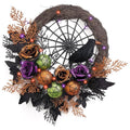 Valery Madelyn 18-Inch Pre-Lit Halloween Wreath for Front Door Decor - Timer