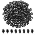 Mini Black Plastic Skull Decorations - 100 Count Halloween Skeleton Heads for Crafts & Party Decor