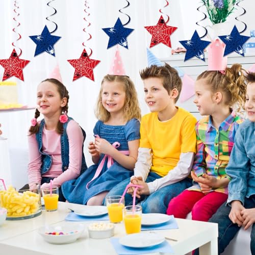 Multicolor Spider Web Hanging Swirl Party Decorations - Halloween, Baby Shower Supplies
