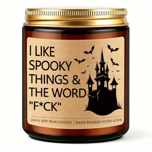 Spooky Halloween Scented Candle - Goth Decor Gift for Women & Friends
