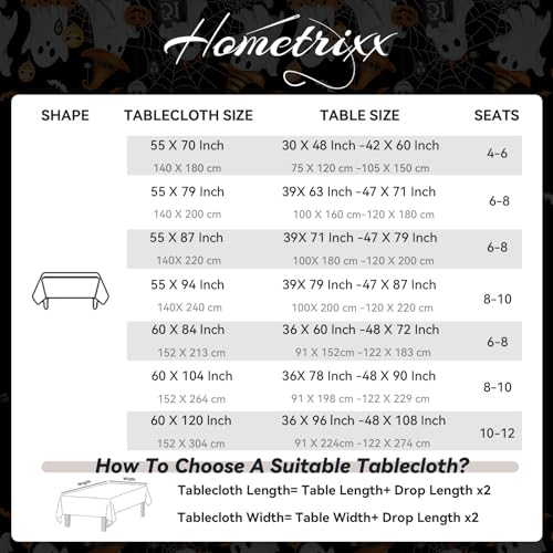 Ghost Bat Pumpkin Plaid Table Cloth 55x70 Inch - Fall Home Decor - Rectangular Variation of THIS listing