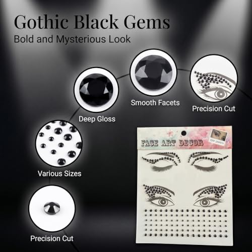 Eye Liner Crystal Face Gems 3-Pack - Festival Costume Accessories NO1