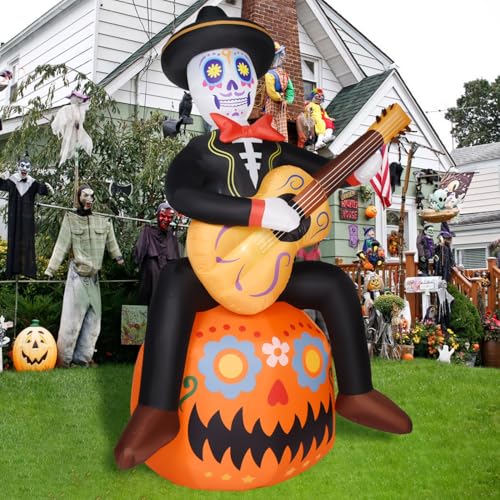 8 FT Dia de Los Muertos Inflatable Halloween Yard Decoration Outdoor