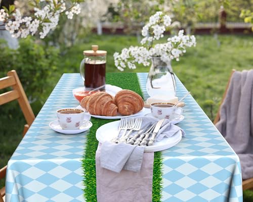 Wonderland Plastic Tablecloth 108x54 Inches for Tea Party and Events - 6 Pack