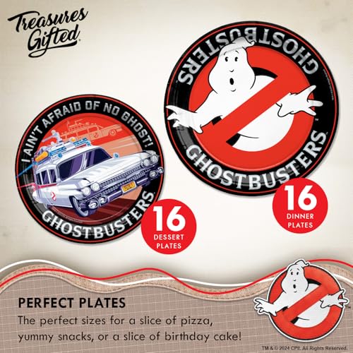 Ghostbusters Party Supplies Set for 16 Guests - Complete Decorations & Dinnerware - Serves 16