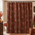 Gothic Bird Skeleton Shower Curtain with Hooks - Halloween Bathroom Decor