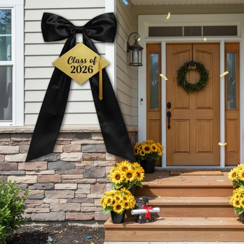 Black Satin Giant Bow Wall Decor 18x46 Inches for Backdrop & Event Decoration - Variation of THIS listing
