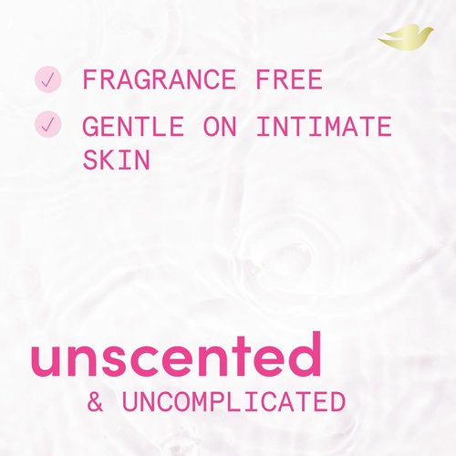 Dove Intimate Wash - Gynecologist Tested Unscented pH Optimized Feminine Cleanser for Sensitive Skin | 8 oz