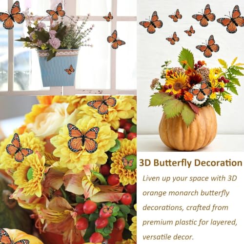 36 Pcs Monarch Butterfly Decoration Set in 5 Sizes for Home & Event Decor