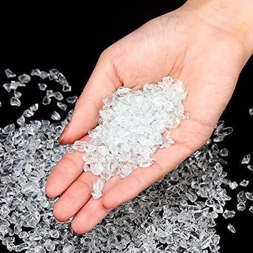 Crushed Glass for Crafts & Vase Fillers - 10 Pound Transparent Decorative Mirror Pieces