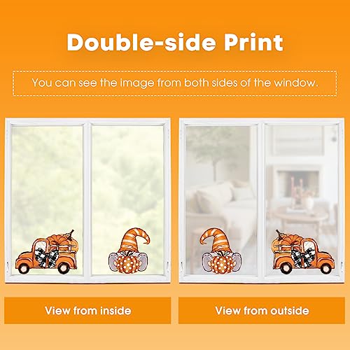 Fall Window Cling Stickers 103PCS Thanksgiving Autumn Decor Gnome Pumpkin Truck