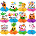 Summerween Halloween & Summer Pool Honeycomb Centerpieces - Tropical Beach Party Decor