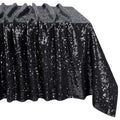Black Sequin Rectangular Tablecloth 60x102 Inches Glitter Wedding Party Decor - MoKoHouse