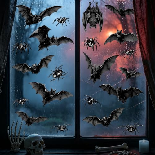 Halloween Bat Window Clings - Spooky Decor for Glass Windows & Walls