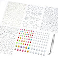 Self Adhesive Face Gems Set - Pearl Stickers for Makeup, Raves & Parties
