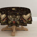 60 Inch Round Tablecloth Black - Durable Polyester, Home Decor