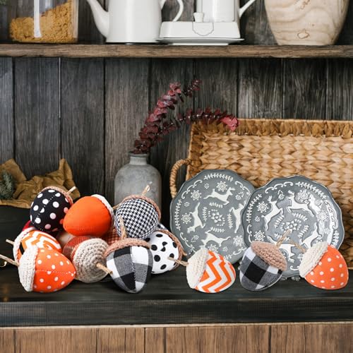 12 Pcs Fall Acorn Ornaments Hanging Decor for Thanksgiving Autumn Home