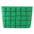 HICARRY Puffy Quilted Makeup Bag Cosmetic Bags Travel Cute Puffer Solid Toiletry Organizer Pouch Storage Clutch for Women