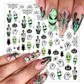 Halloween Nail Stickers Spider Web Ghost Nails - 3D Self-Adhesive Design, Variation Hallowen Style 14