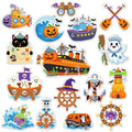 Halloween Cruise Door Magnets Set - Reusable Magnetic Stickers for Cars & Refrigerators