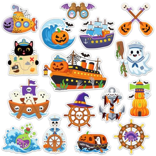 Halloween Cruise Door Magnets Set - Reusable Magnetic Stickers for Cars & Refrigerators