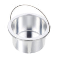 WOONEKY Wax Heater Inner Pot 4.92 Inch Aluminum Non-Stick Wax Melting Bowl Silver Warmer Accessory with Ergonomic Handle for Hair Removal and Salon Use