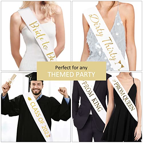 Satin Bridal Sash 4 Pack - Customizable Wedding Prom Bachelorette Birthday