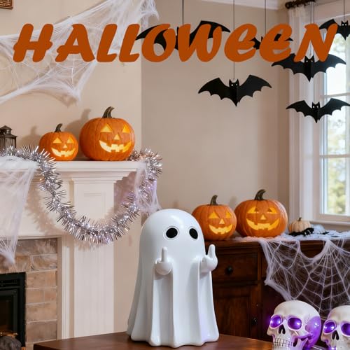 Halloween Ghost Figurine - Spooky Home Decor, Resin Shelf Statue, Party & Tabletop Decoration