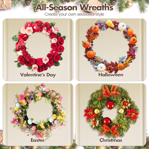 16 Inch Natural Grapevine Wreath for DIY Christmas Holiday & Wedding Decor - Rustic Garland