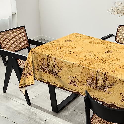 2 Pack Pirate Treasure Map Tablecloths - Pirate Party Supplies & Decorations