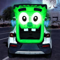 Inflatable Halloween Car Decoration with Built-in LEDs - Green Zombie Trick or Treat Yard Decor