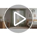 Sage Green Sheer Curtains 52x84in Set of 2 with Gold Sequin Accents - Room Decor