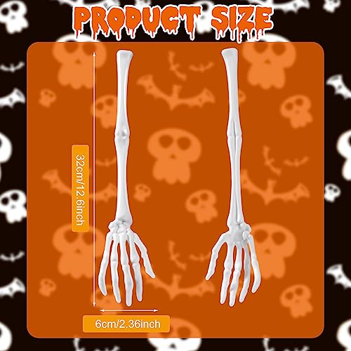 White Skeleton Hand Salad Tongs Set - Halloween Gothic Kitchen Tableware