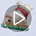 Pink Glass Piggy Ornament - Handcrafted Christmas Tree Decoration, Farm Animal Collectible